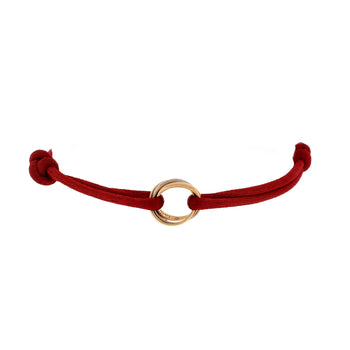 Cartier Trinity On Cord Bracelet Silk Cord With 18K Tricolor Gold