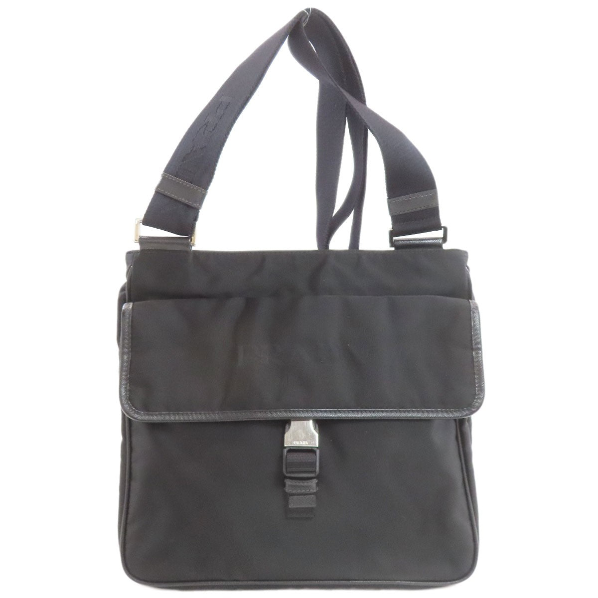 Nylon PRADA Logo Hardware Shoulder Bag