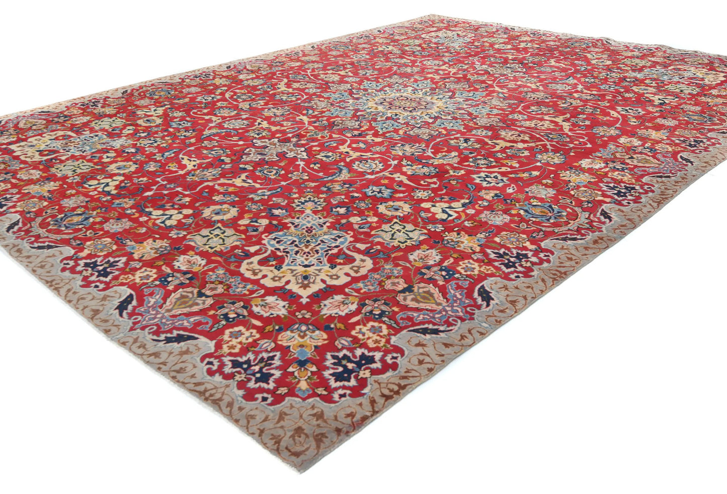 Vintage Handmade Oriental Rug 10X13 Traditional Floral One of a Kind Carpet