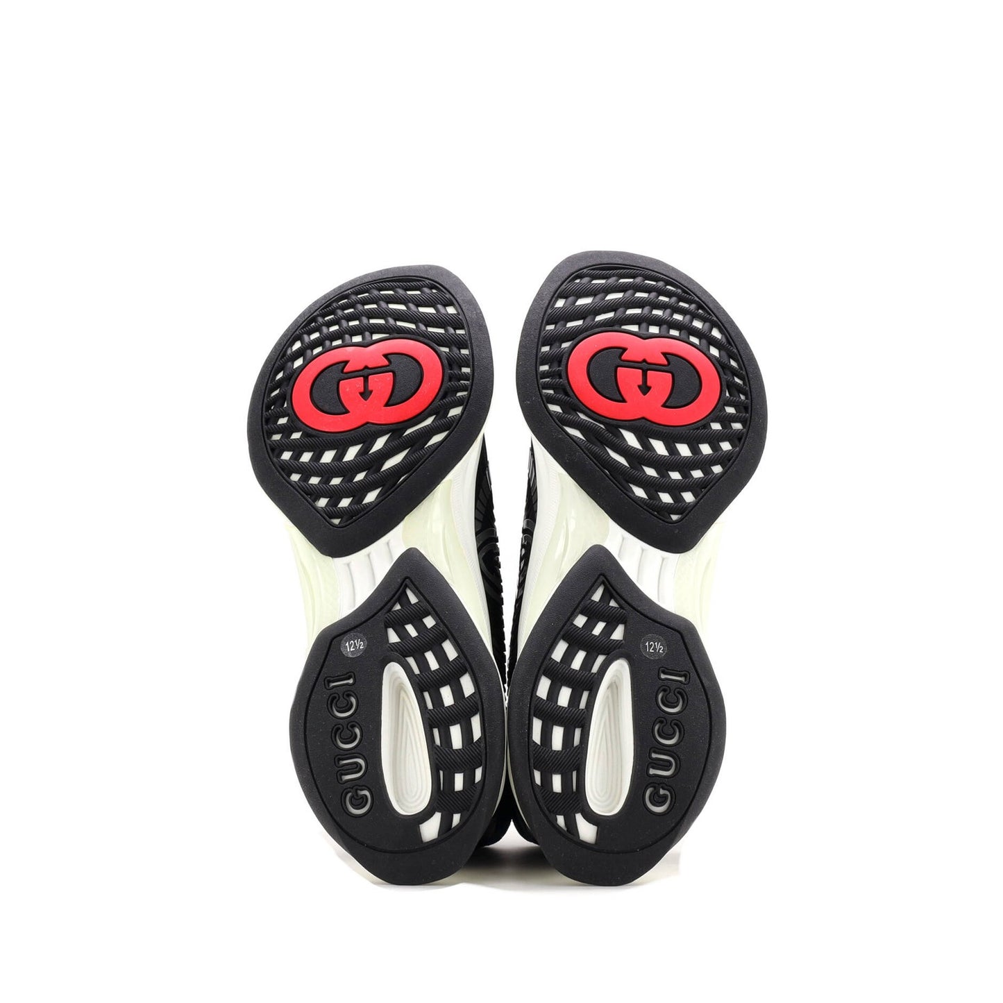 Gucci Men'S Run Sneakers Embroidered Technical Fabric