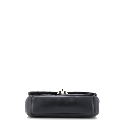 Chanel Twist Chain Enamel Cc Flap Bag Quilted Lambskin Medium