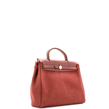 Hermes Herbag Toile And Leather Pm