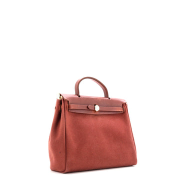 Hermes Herbag Toile And Leather Pm