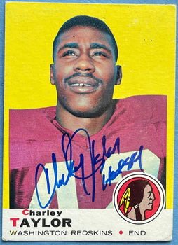 Charley Taylor Autographed 1969 Topps Football Card
