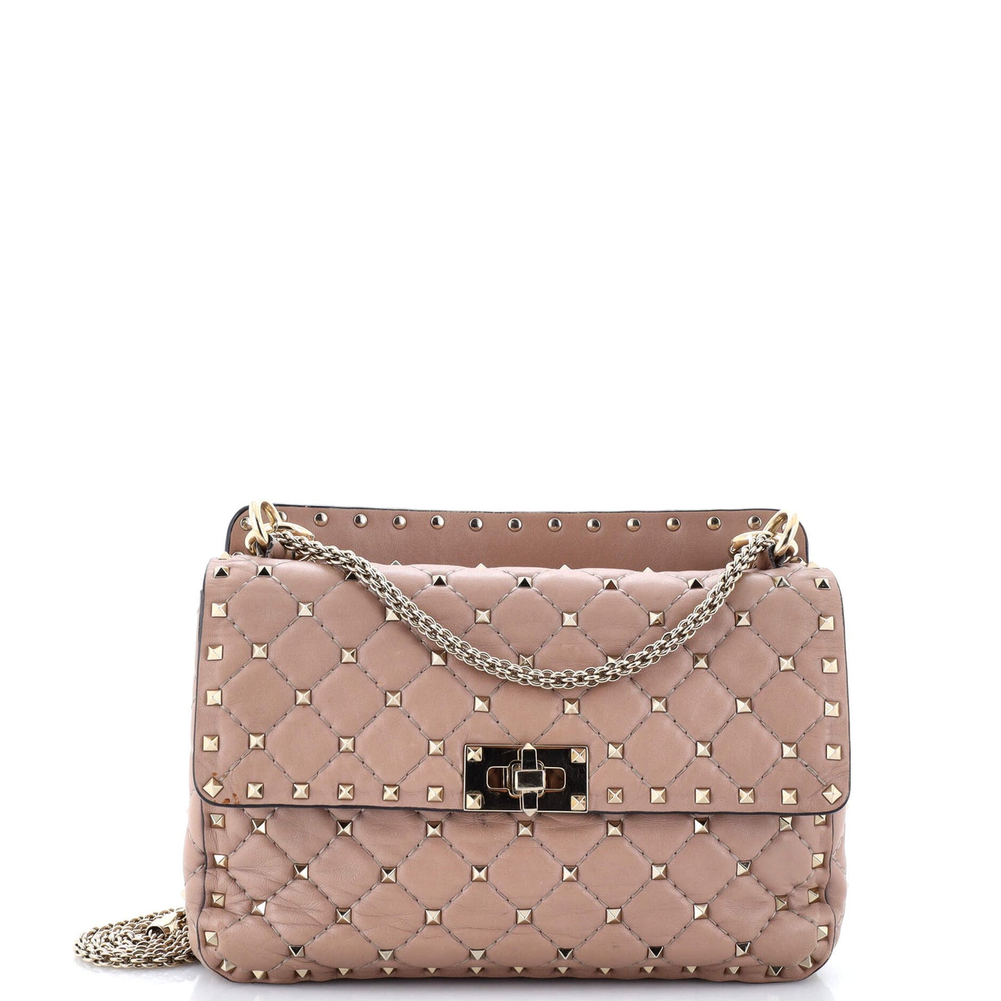 Valentino Garavani Rockstud Spike Flap Bag Quilted Leather Medium