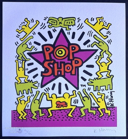 Keith Haring Lithograph From A Painting (Coa Signed In Pen) Numbered In Pencil