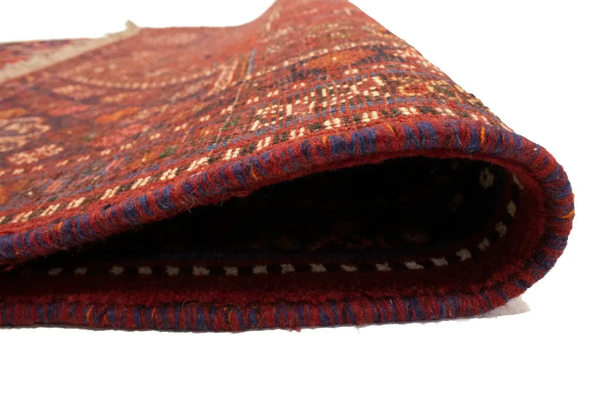 3'5X5 Hand-Knotted Red Tribal Floral Oriental Rug Boho Farmhouse Decor Carpet