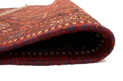 3'5X5 Hand-Knotted Red Tribal Floral Oriental Rug Boho Farmhouse Decor Carpet