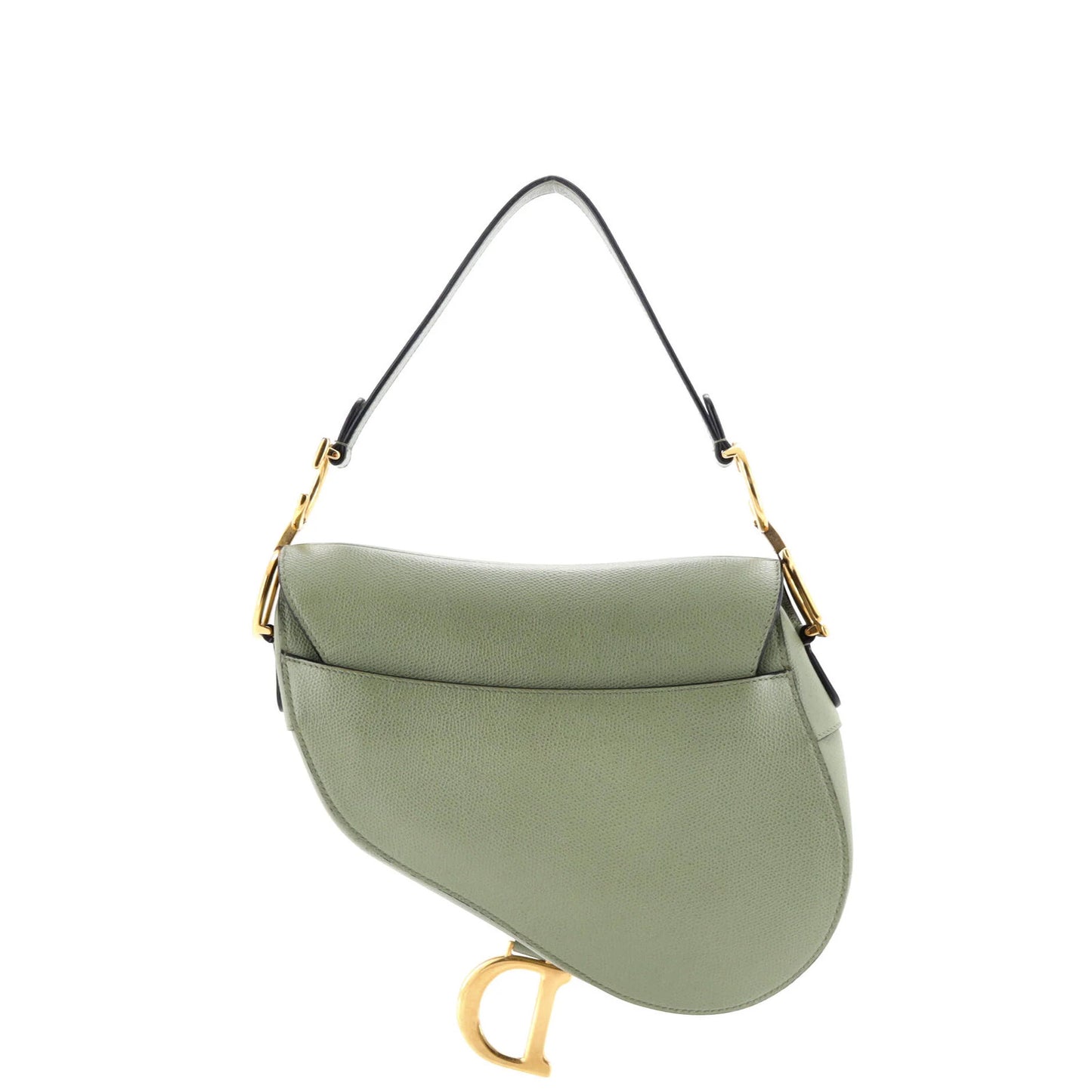 Christian Dior Saddle Handbag Leather Medium