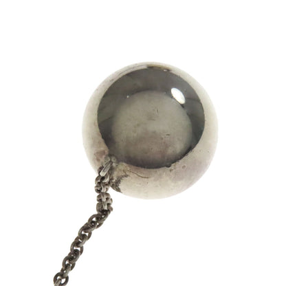 Silver TIFFANY&Co. Hardware ball hook earring