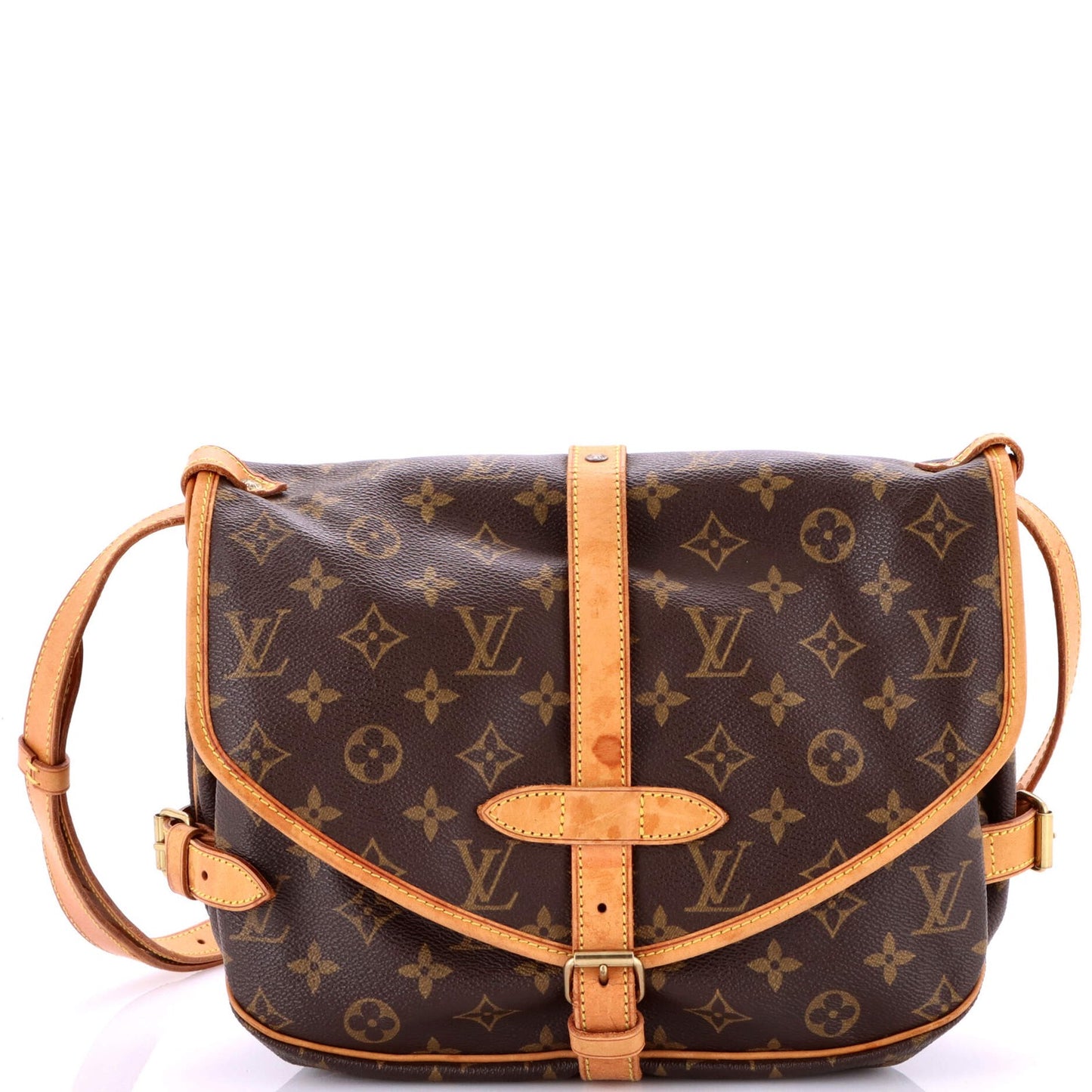 Louis Vuitton Saumur Handbag Monogram Canvas 30