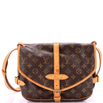 Louis Vuitton Saumur Handbag Monogram Canvas 30