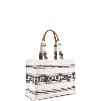 Celine Cabas Thais Tote Striped Jacquard Textile Large