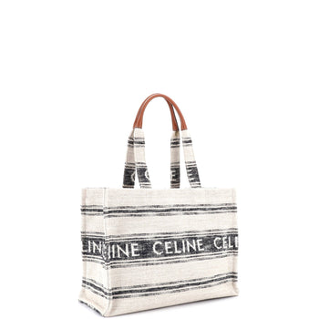 Celine Cabas Thais Tote Striped Jacquard Textile Large