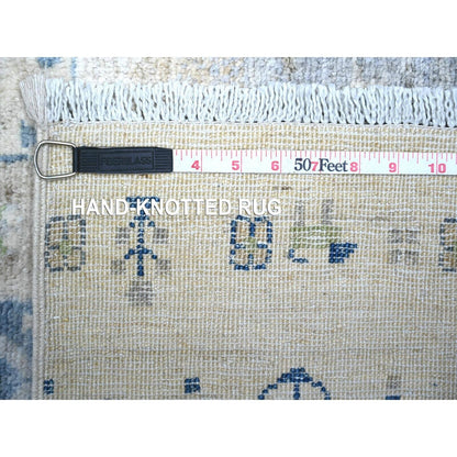 6'X8'8" Gray Kashkuli Gabbeh Pure Wool Hand Knotted Oriental Rug