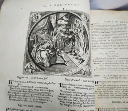 Jacob Cats Alle De Wercken 1700 Emblem Book Dutch Golden Age Folio Illustrated