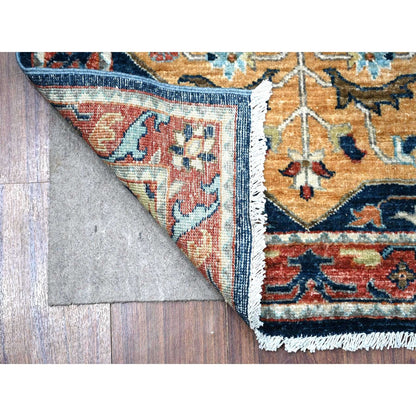 2'6"X6' Night Blue Aryana Caucasian Akstafa Hand Knotted Oriental Rug