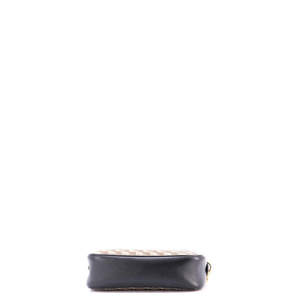 Gucci Gg Marmont Shoulder Bag Diagonal Quilted Gg Canvas With Leather Small