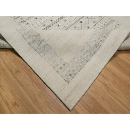 8'1"X10' White Modern Lori Buft Animal Figurines Wool Hand Knotted Rug