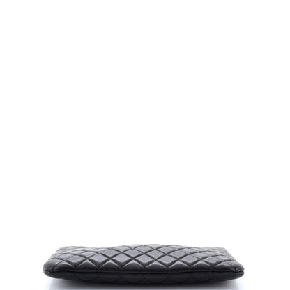 Chanel Boy O Case Clutch Quilted Lambskin Medium