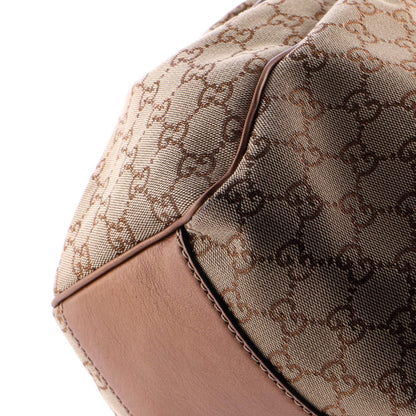 Gucci Sukey Tote Gg Canvas With Leather Large