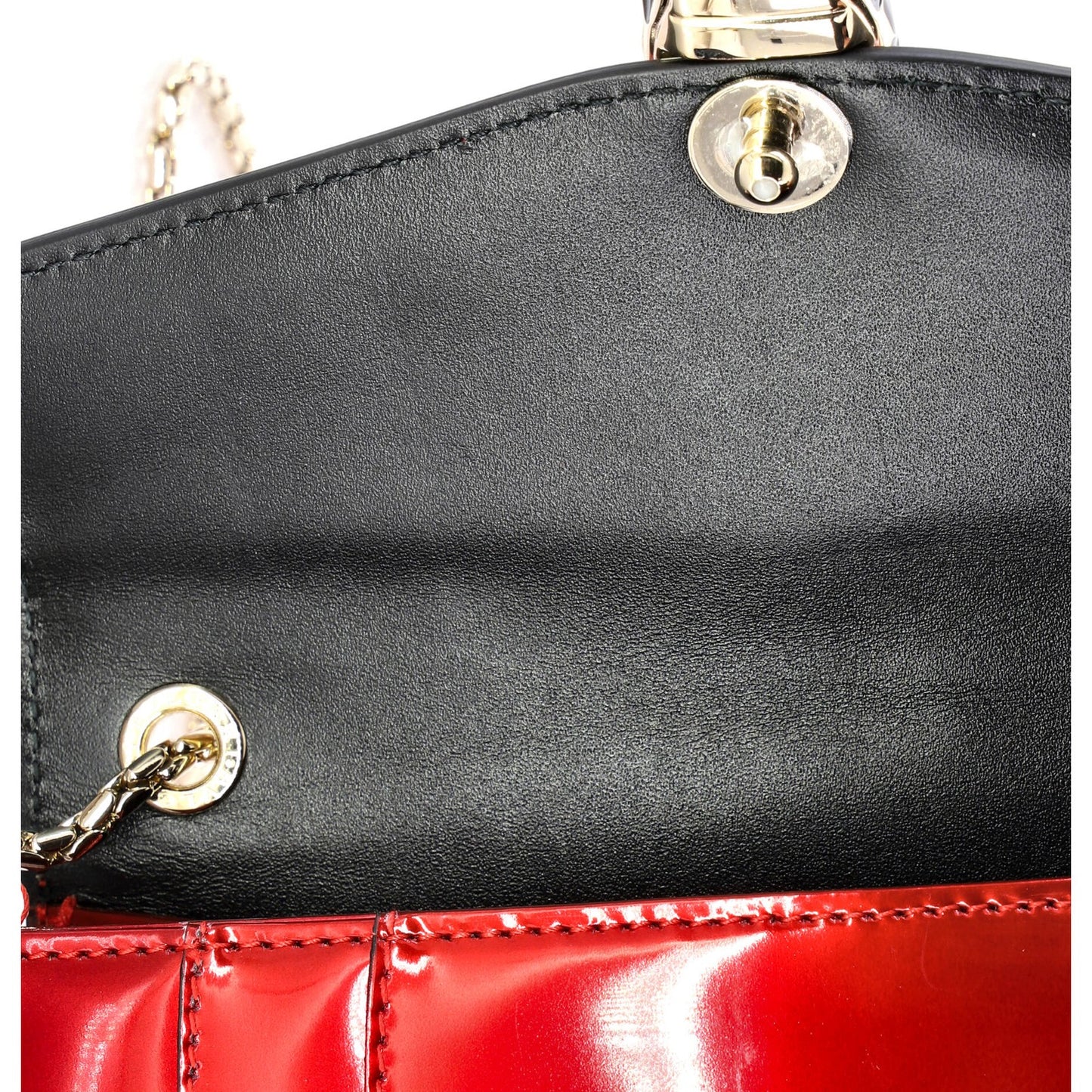 Bvlgari Serpenti Forever Square Shoulder Bag Metallic Leather Small