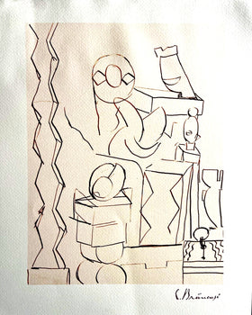 Constantin Brancusi ''Atelier'' Lithograph Coa