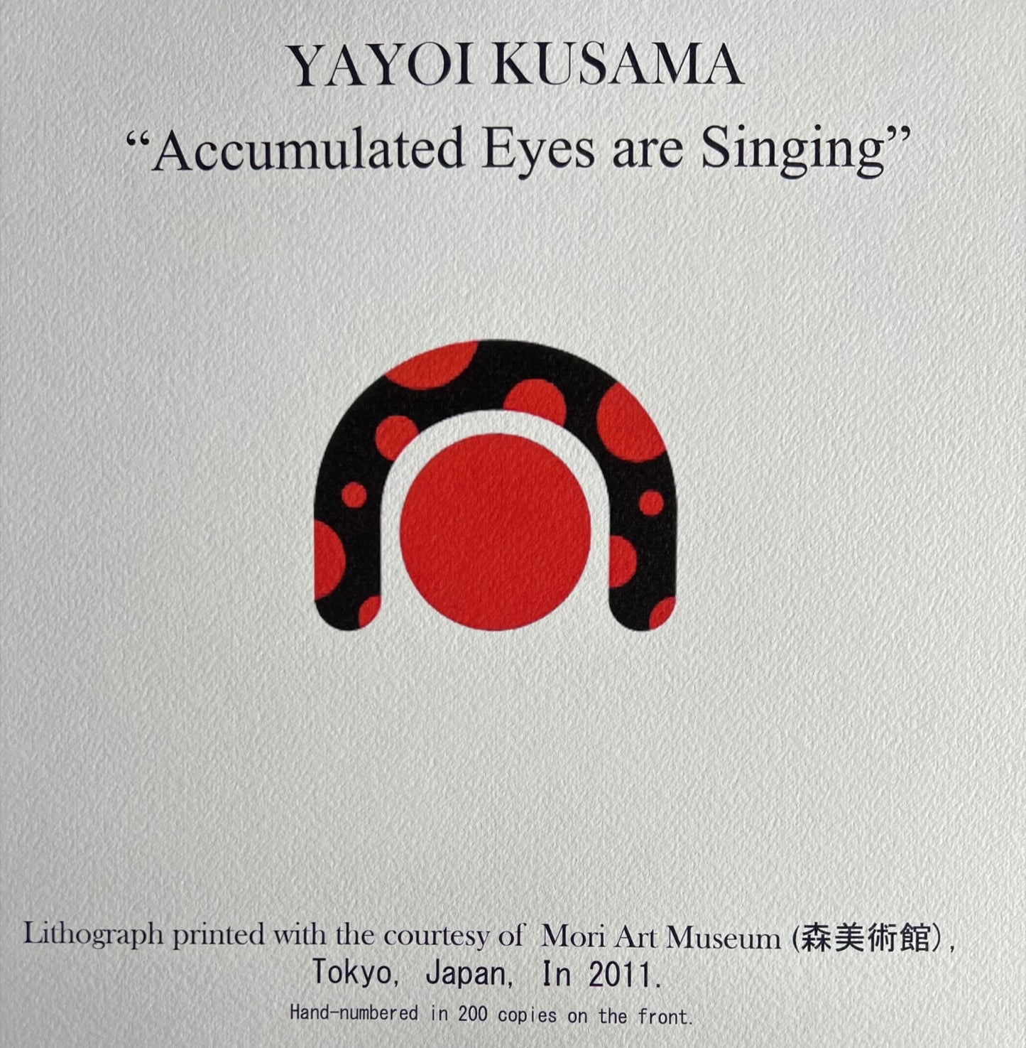 Yayoi Kusama Lithograph (Mori Art Museum) Coa Limited Edition 200