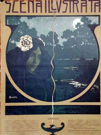 Scena Illustrata Arts Literature Music Moonlight By Giuseppe Anichini 1900