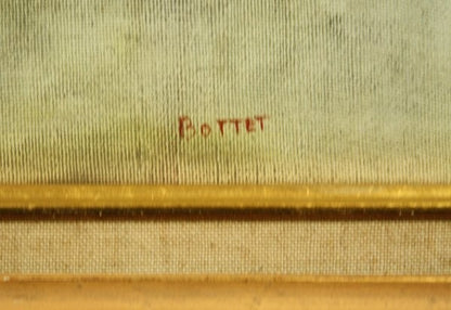 Nicole Bottet (French) Original Oil Painting "No.19" P8, Galerie Nichido Exhibit