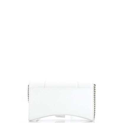 Balenciaga Hourglass Chain Wallet Leather With Crystal Detail