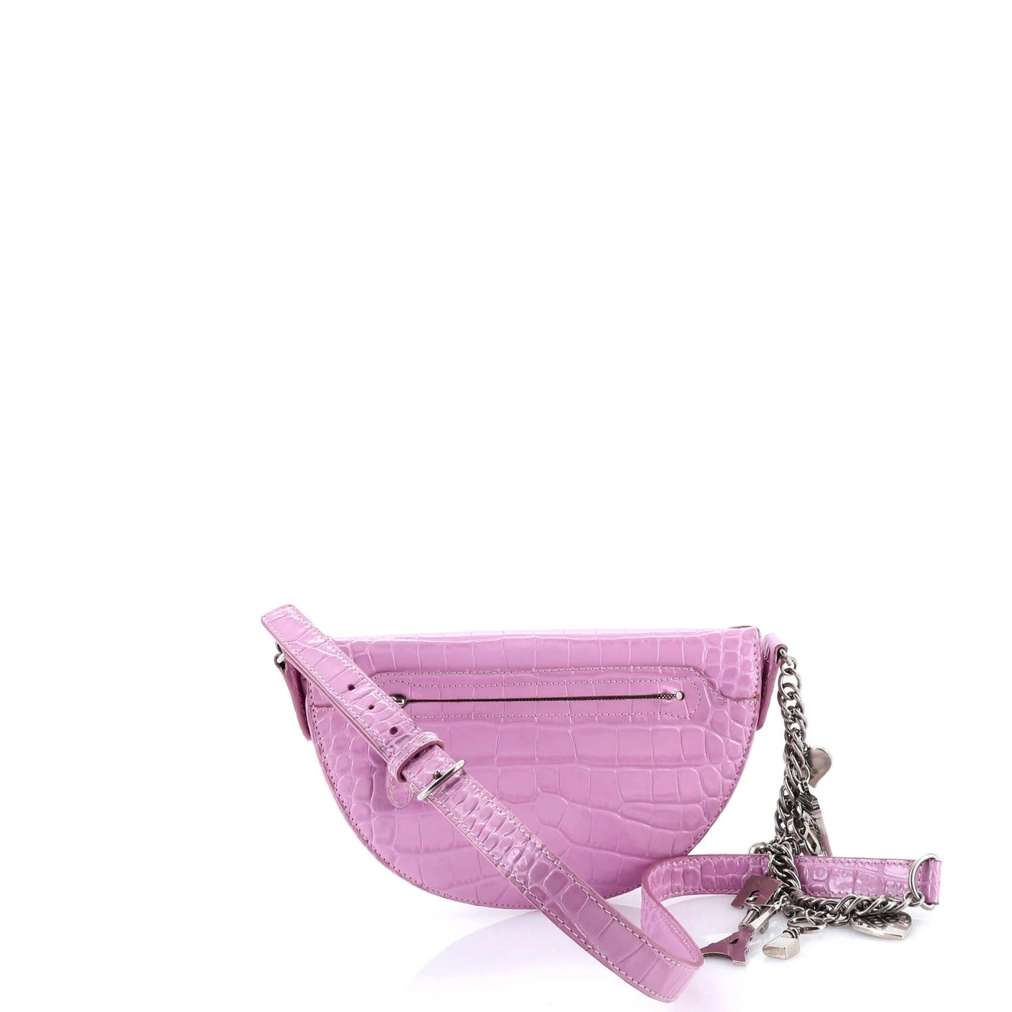 XXS Balenciaga Souvenir Belt Bag Crocodile Embossed Leather