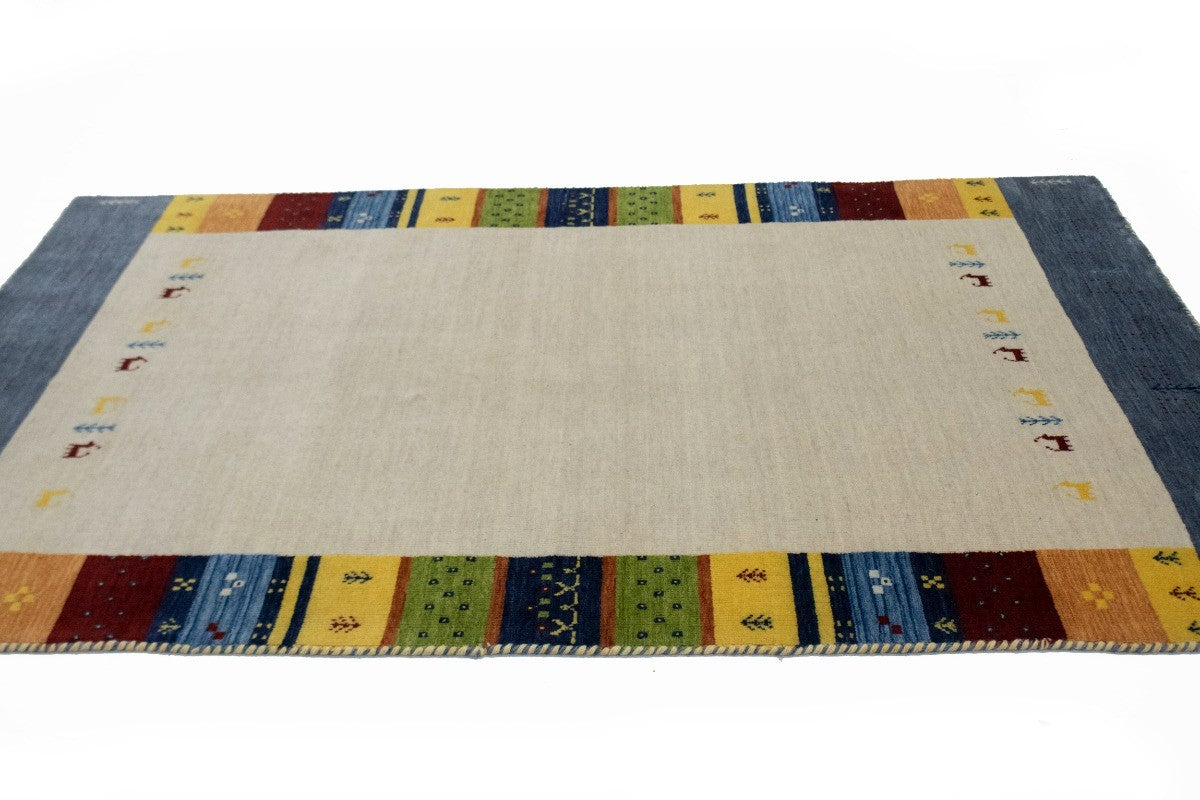 Handmade Tribal Modern Gabbeh Oriental Rug 4'7X6'5 ft Kids Room Home Carpet