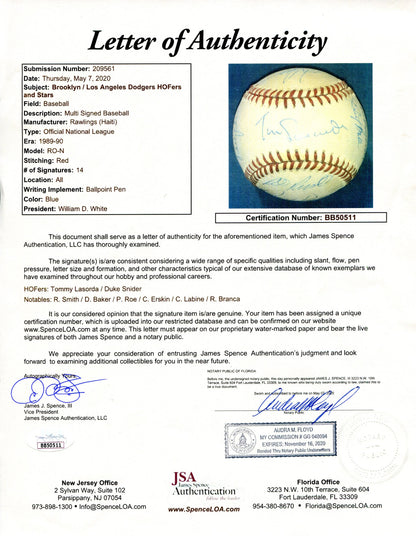 Brooklyn/Los Angeles Dodgers Hofers & Stars