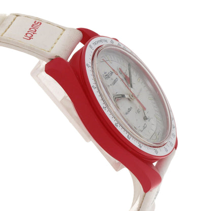 Swatch Omega Moonswatch Mission To Mars Watches So33R100 Ceramic/Nylon Mens