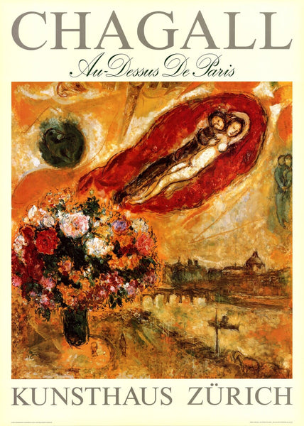 Marc Chagall Au Dessus De Paris " Poster