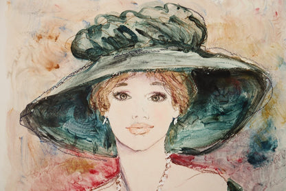 Bernard Charoy Original Oil On Arches Paper "Diana" Hand Signed, 47X37Cm, Framed