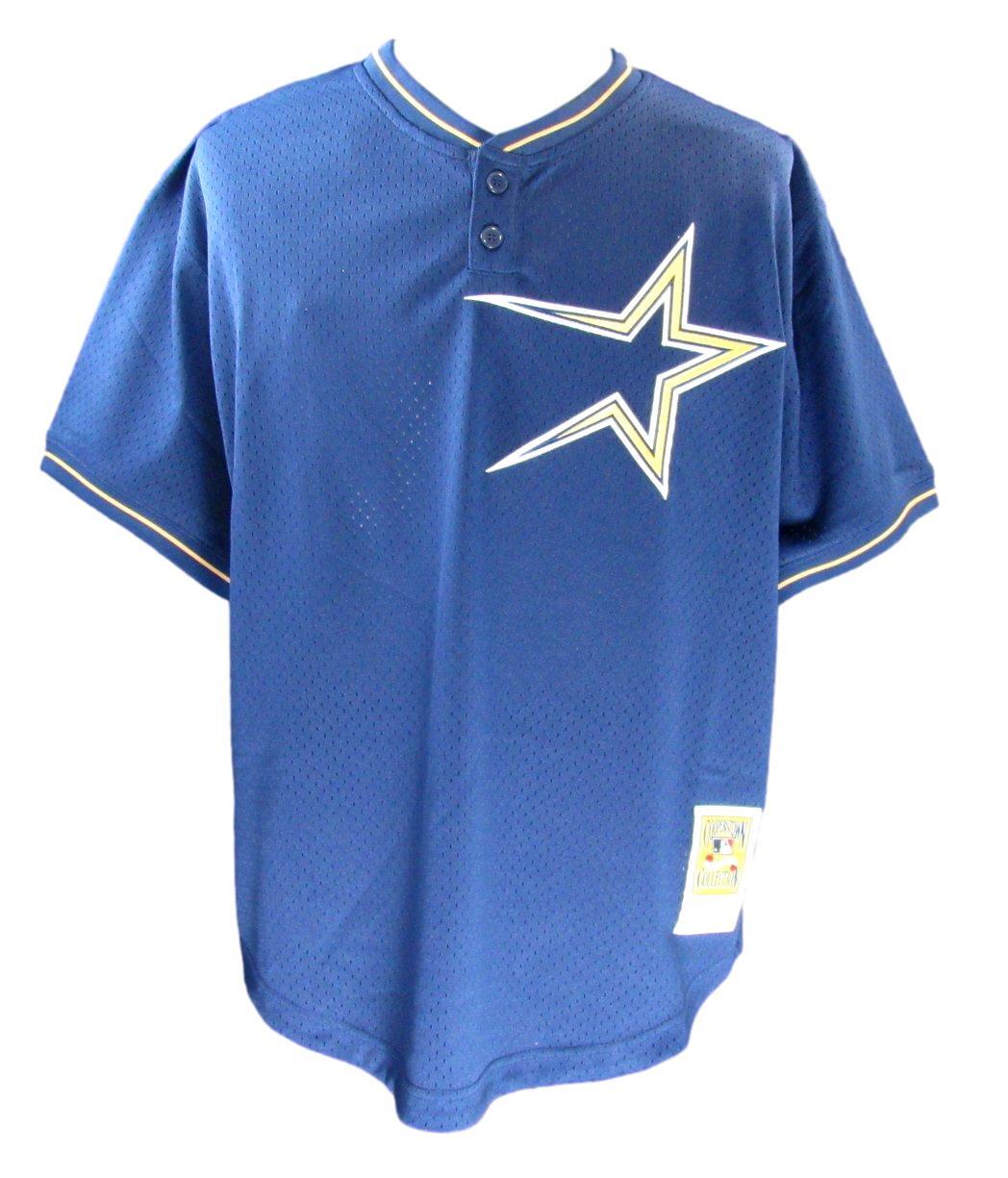 Jeff Bagwell Hof Autographed Mitchell & Ness Blue