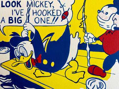 Roy Lichtenstein Lithograph Coa Signed Numbered Crayon Stamp -Kaws