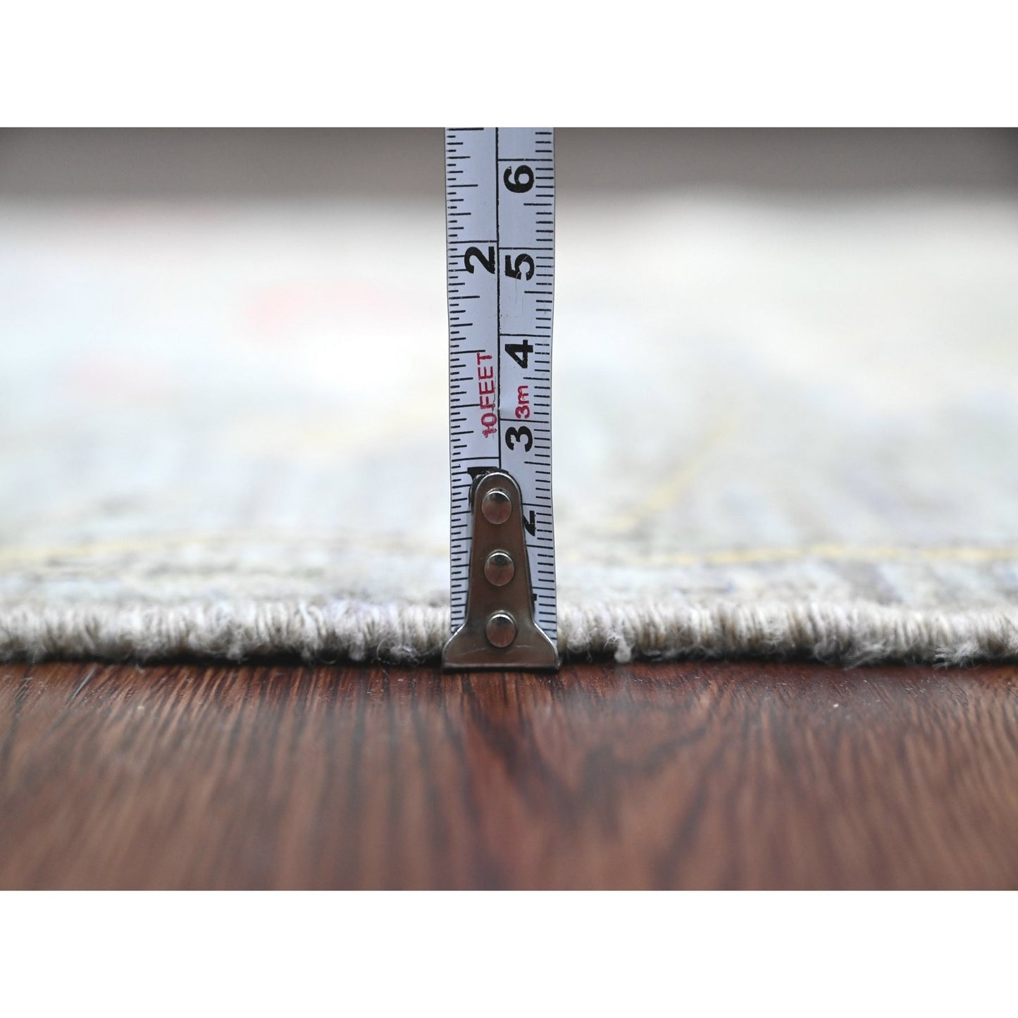 2'7"X11'8" Gray Afghan Peshawar Birds Design Wool Hand Knotted Runner Rug