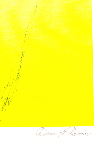 Dan Flavin Lithograph Coa Signed Op Numbered Pencil Stamp