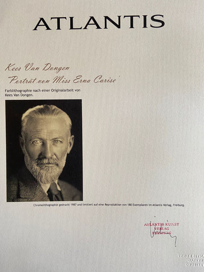 Kees Van Dongen Lithograph 1987 180 Ex