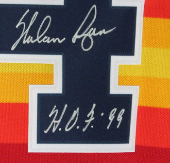 Nolan Ryan Hof Autographed Nike Baseball Jersey