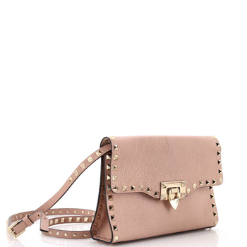 Valentino Garavani Rockstud Flip Lock Flap Bag Leather Large