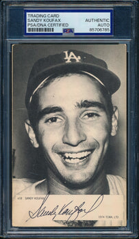 Sandy Koufax HOF Signed/Autographed 3.5x5.5 1974 TCMA Postcard PSA/DNA 203477
