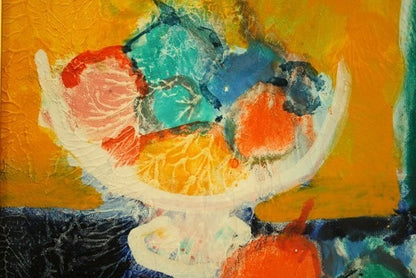 Willering Epko -Netherlands Oil Painting On Canvas Signed 1997 Still Life Fruits