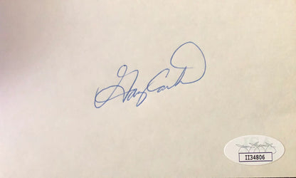 Gary Carter Autographed 3X5 Index Card (Jsa)