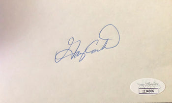 Gary Carter Autographed 3X5 Index Card (Jsa)