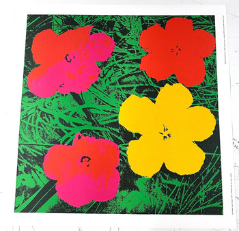 Red Flowers 1970 By Andy Warhol Pop Art Poster  French Printing On Heavy Stock