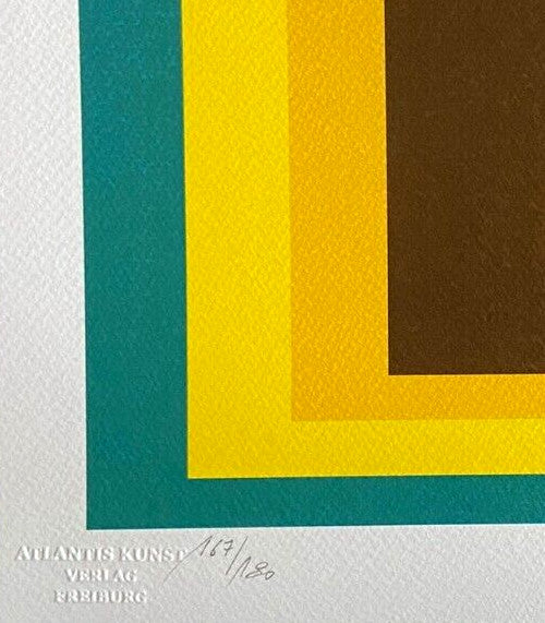 Josef Albers Lithograph Certified Coa